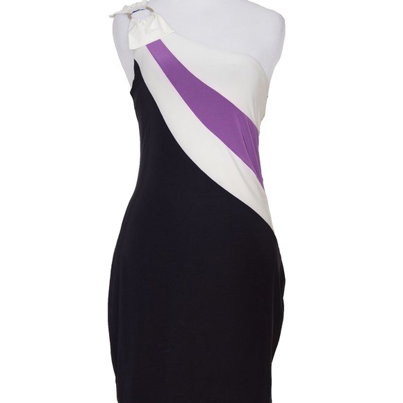 Mini One Shoulder Cocktail and Party Dress Bodycon Stretchy Small - Picture 2 of 3